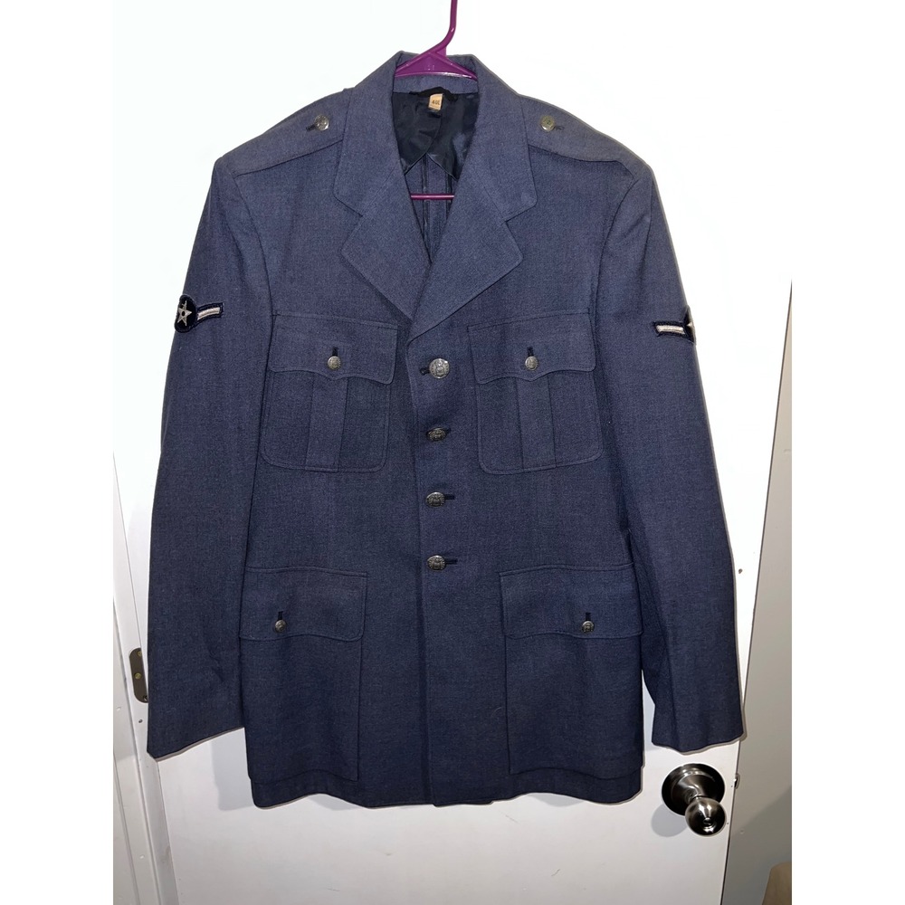 Vintage US Air Force USAF Dress Uniform Service Jacket Blue Size 40L